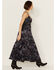 Image #2 - Angie Women's Floral Knot Front Maxi Dress, Navy, hi-res