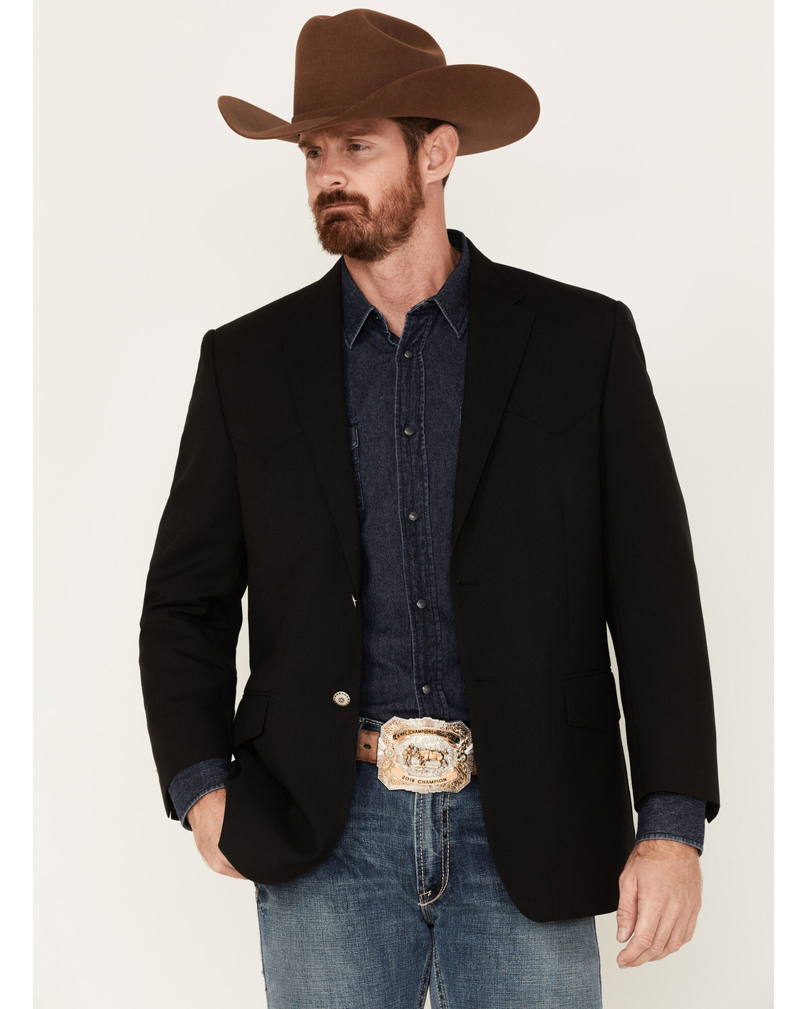 Black western sales sport coat