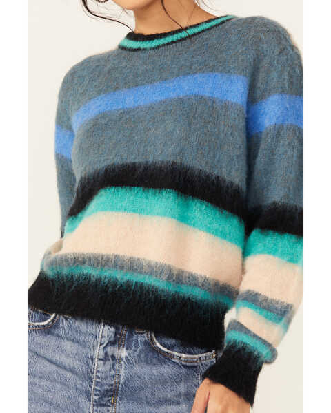 Image #3 - Molly Bracken Women's Striped Long Sleeve Sweater , Green, hi-res