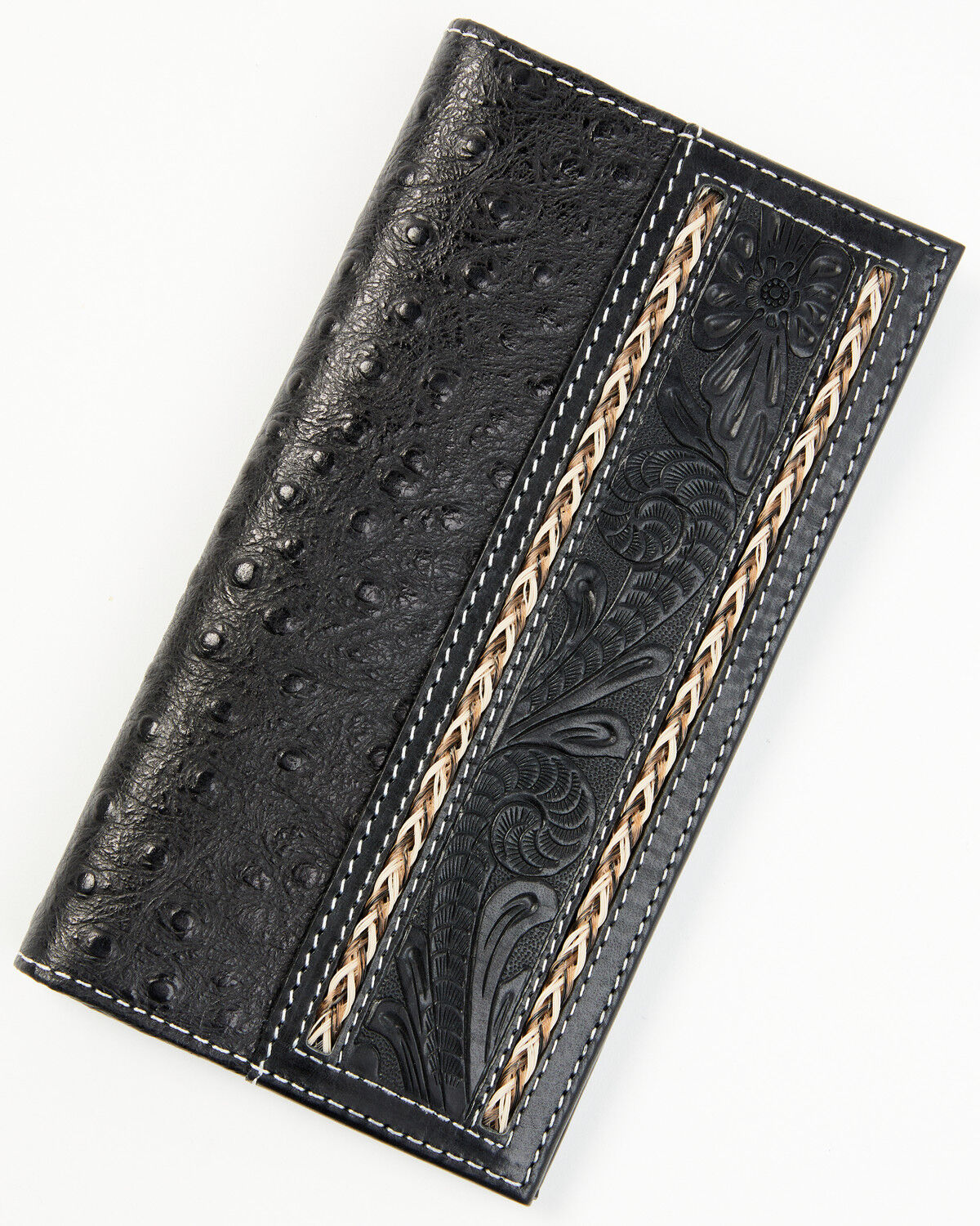 Image #1 - Cody James Men's Stitched Rodeo Wallet, Black, hi-res