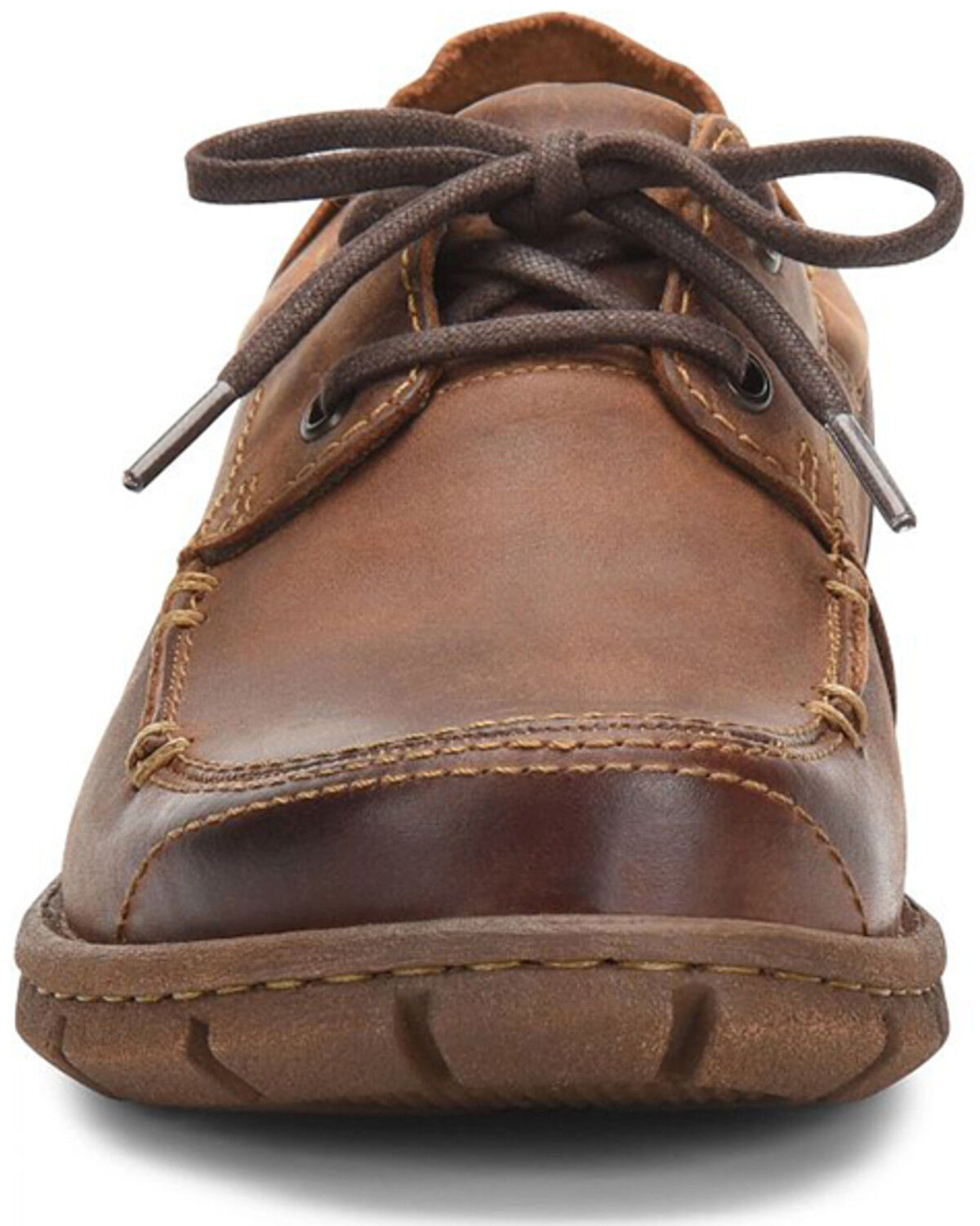 Image #4 - Born Men's Joel Causal Shoes - Moc Toe, Lt Brown, hi-res