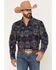 Image #1 - Cody James Men's Bowie Knife Southwestern Print Long Sleeve Snap Flannel Shirt, Navy, hi-res