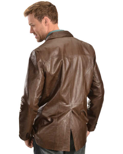Image #3 - Scully Lamb Leather Blazer - Reg , Chocolate, hi-res