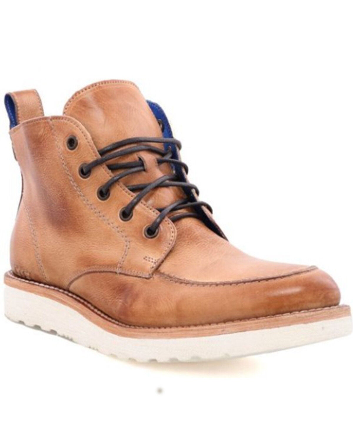 Bed Stu Men's Lincoln Western Casual Boots - Round Toe, Tan, hi-res