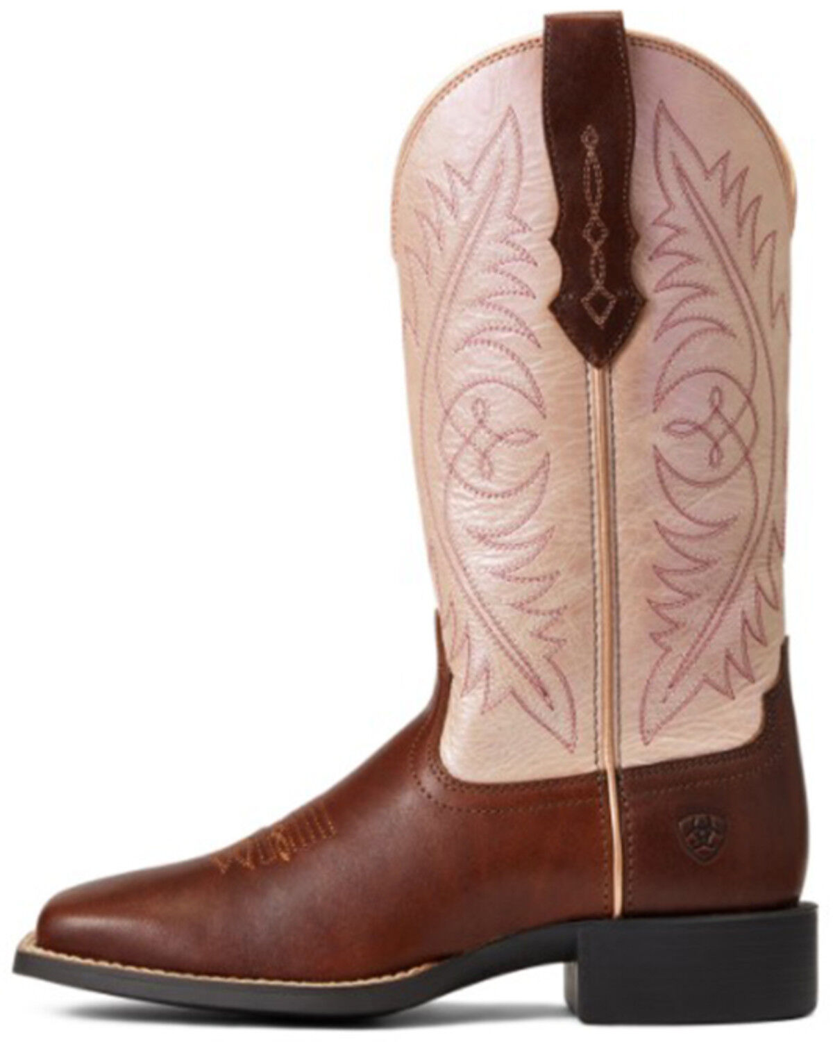 Image #2 - Ariat Women's Round Up Stretch Full-Grain Leather Western Boot - Broad Square Toe , , hi-res
