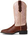 Image #2 - Ariat Women's Round Up Stretch Full-Grain Leather Western Boot - Broad Square Toe , , hi-res
