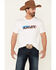 Ariat Men's White Flag Tone Graphic Short Sleeve T-Shirt , White, hi-res