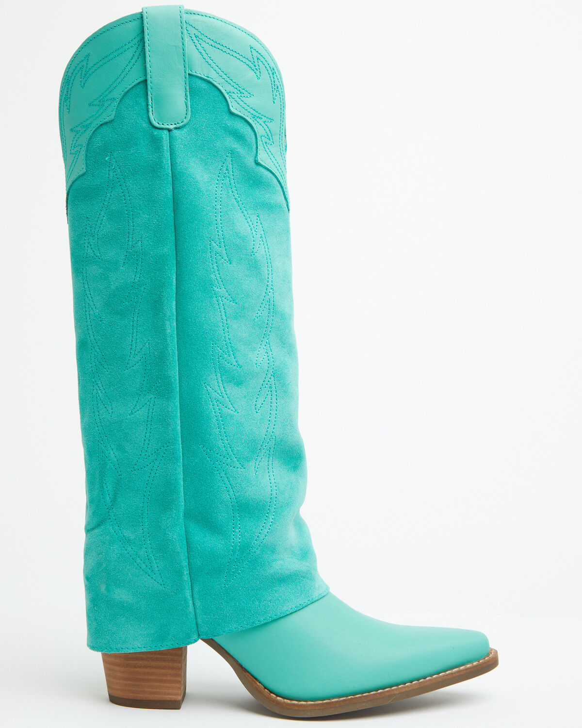 Image #2 - Dingo Women's Wild Horses Tall Western Boots - Snip Toe, Green, hi-res