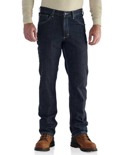 Image #1 - Carhartt Men's FR RuggedFlex Traditional Fit Jeans, Indigo, hi-res