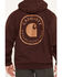 Image #4 - Carhartt Men's Paxton Rain Defender&trade; Graphic Hooded Sweatshirt, Burgundy, hi-res
