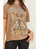 Image #3 - Blended Women's Honky Tonk Shimmer Short Sleeve Graphic Tee, Brown, hi-res
