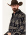 Image #2 - Outback Trading Co Men's Hudson Southwestern Print Snap Jacket, Grey, hi-res