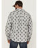 Image #4 - Brothers and Sons Men's All-Over Floral Print Long Sleeve Button Down Western Shirt, Light Grey, hi-res
