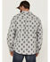Image #4 - Brothers and Sons Men's All-Over Floral Print Long Sleeve Button Down Western Shirt , Light Grey, hi-res