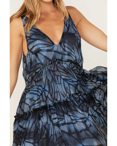 Image #3 - Free People Women's Julianna Abstract Print Maxi Dress, Navy, hi-res