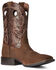 Image #1 - Ariat Men's Sport Buckout Western Performance Boots - Square Toe, Brown, hi-res