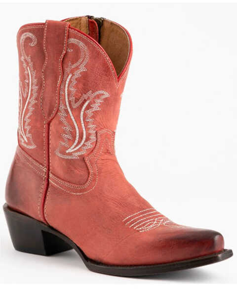 Image #1 - Ferrini Women's Molly Western Boots - Snip Toe , Red, hi-res