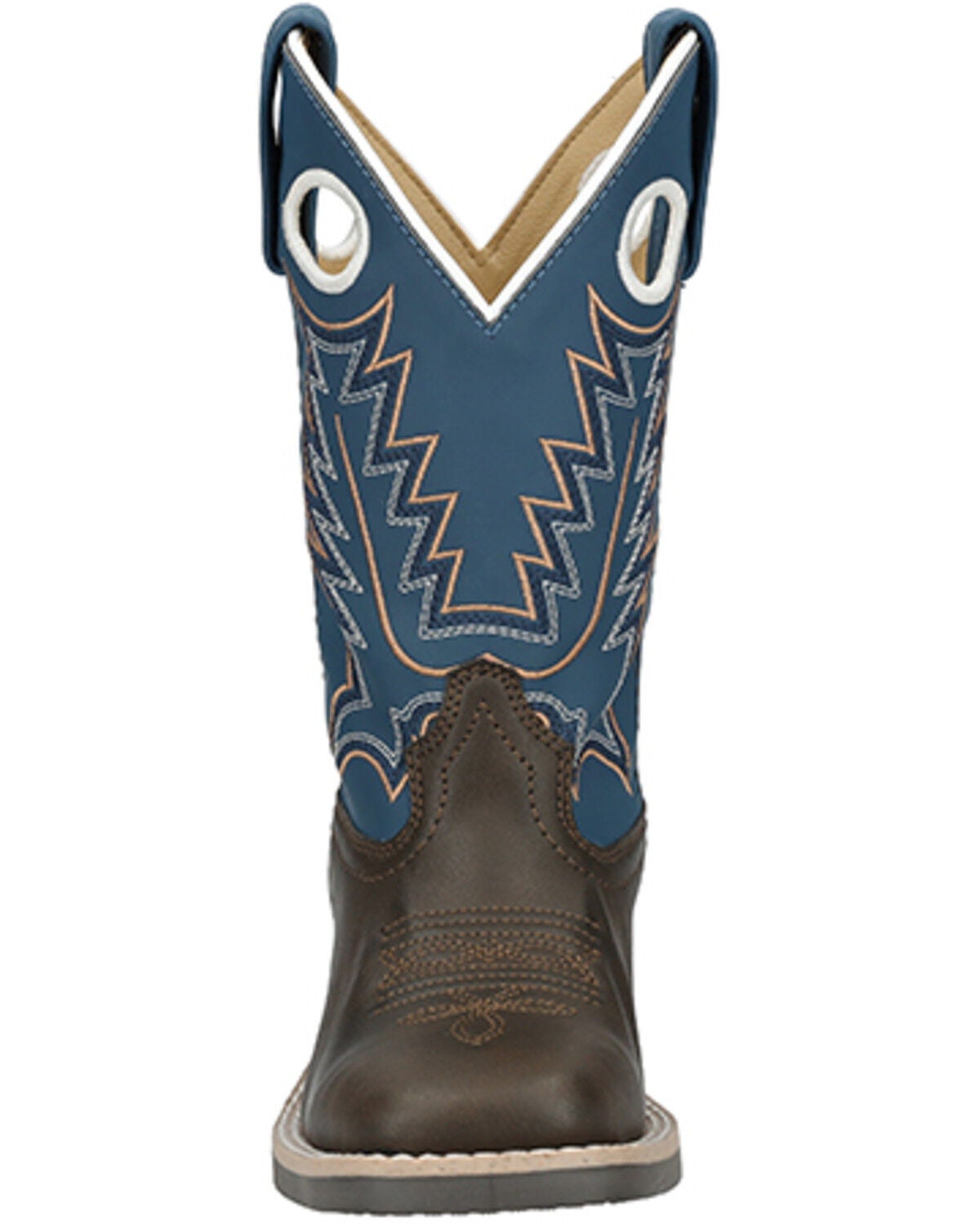 Image #4 - Smoky Mountain Boys' El Paso Western Boots - Broad Square Toe, Dark Brown, hi-res