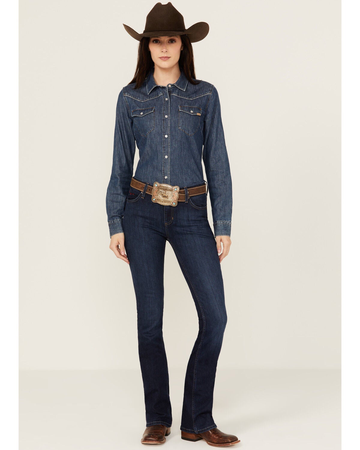 Kimes Ranch Women's Dark Wash Chloe Flare Bootcut Jeans, Blue, hi-res