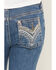 Image #2 - Shyanne Girls' Rome Dark Wash Embellished Pocket Bootcut Stretch Denim Jeans, Dark Wash, hi-res