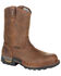 Image #1 - Georgia Boot Men's Eagle One Waterproof Pull On Work Boots - Soft Toe, Brown, hi-res