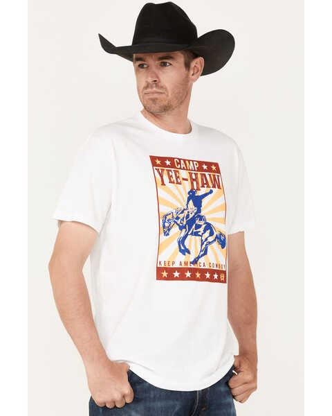 Image #2 - Cinch Men's Camp Yee-Haw Rodeo Graphic T-Shirt , Cream, hi-res