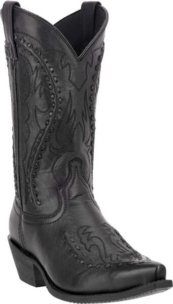 Laredo Men's Laramie Western Boots - Snip Toe, Black, hi-res