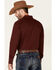 Image #4 - Gibson Men's Basic Solid Long Sleeve Pearl Snap Western Shirt - Big, Burgundy, hi-res