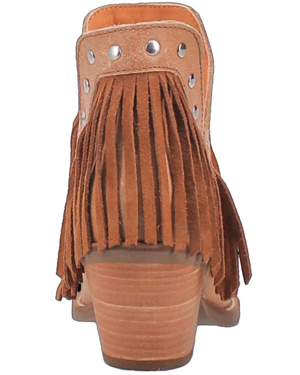 Image #5 - Dingo Women's Fine N' Dandy Leather Booties - Snip Toe, Caramel, hi-res