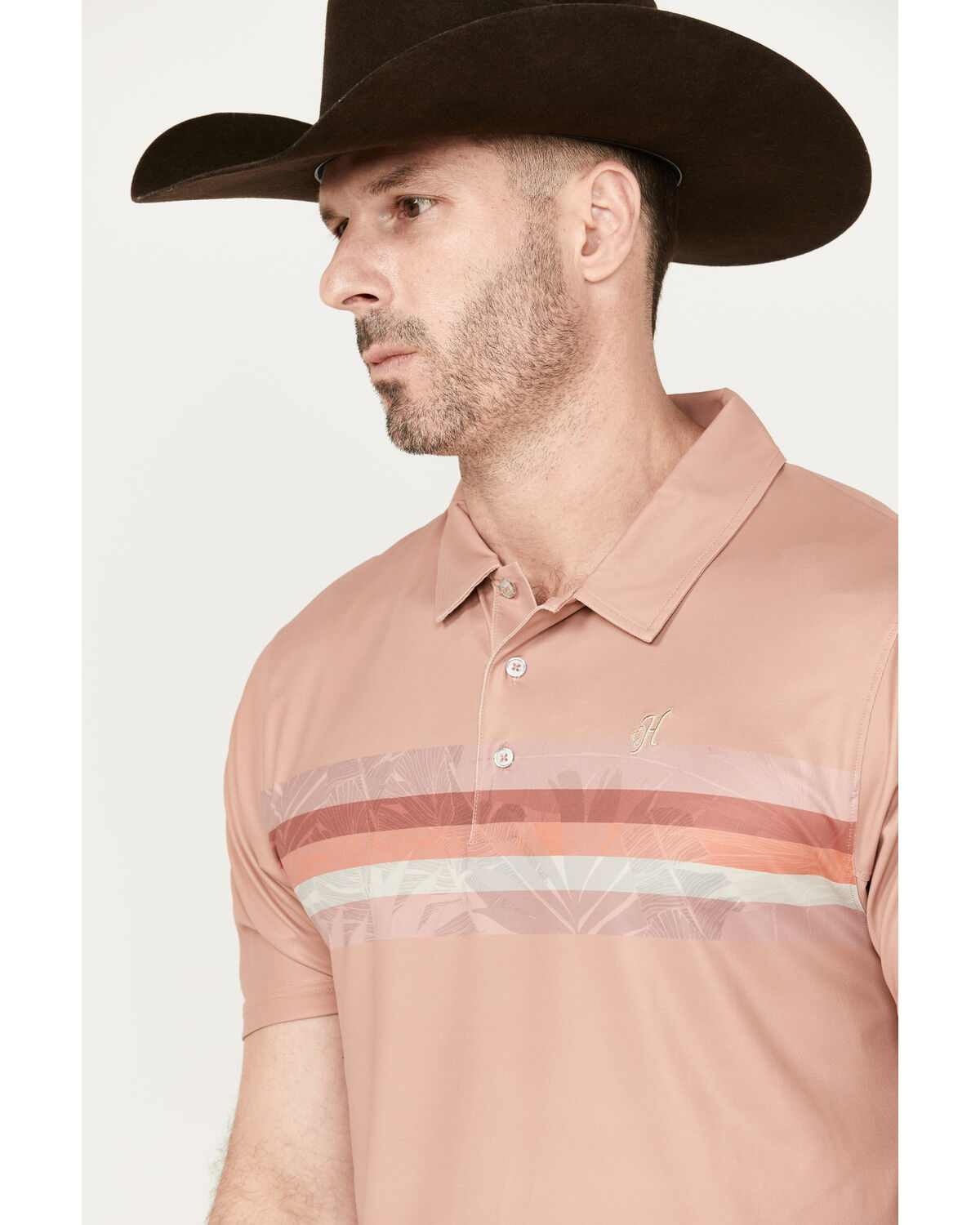 Image #2 - Hooey Men's Weekender Border Striped Polo, , hi-res