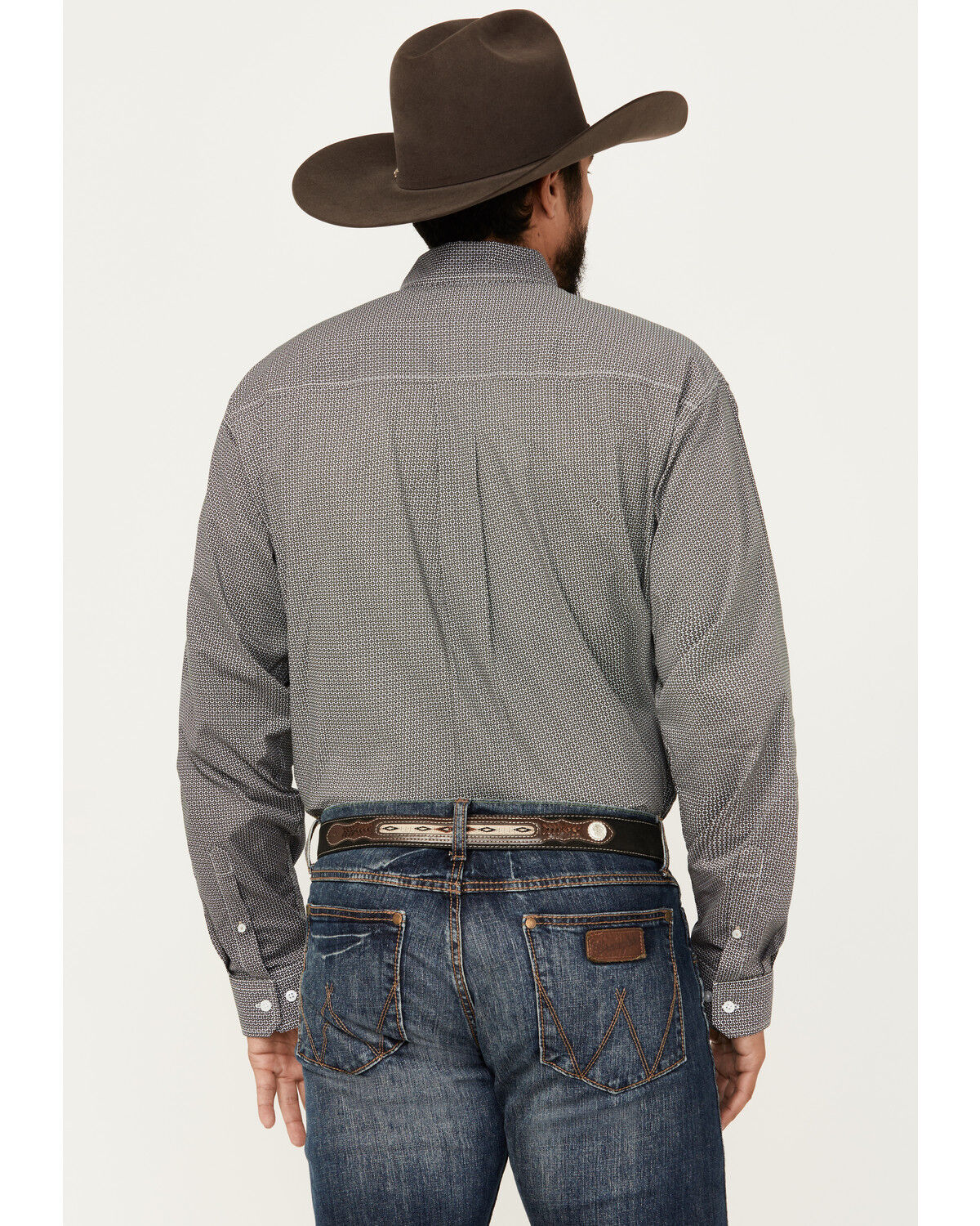 Image #4 - Cinch Men's Geo Print Long Sleeve Button-Down Stretch Western Shirt, Black, hi-res
