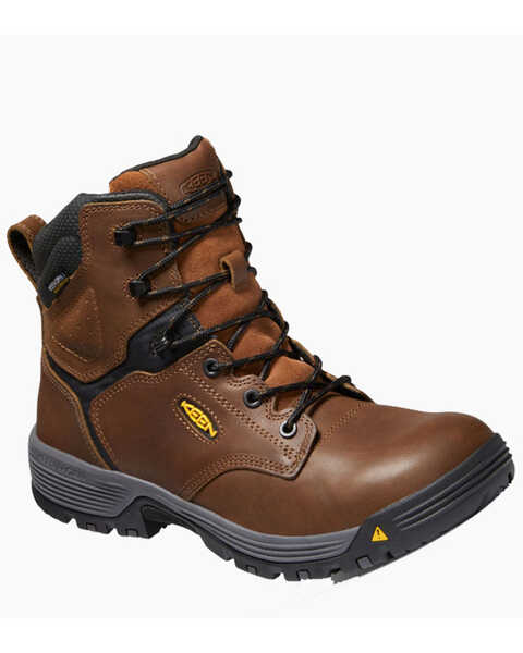 Image #1 - Keen Men's Chicago Waterproof Work Boots - Composite Toe, Brown, hi-res