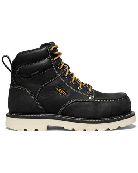 Image #2 - Keen Men's 6" Cincinnati Waterproof 90° Heel Lace-Up Work Boots - Carbon Fiber Toe, Black, hi-res