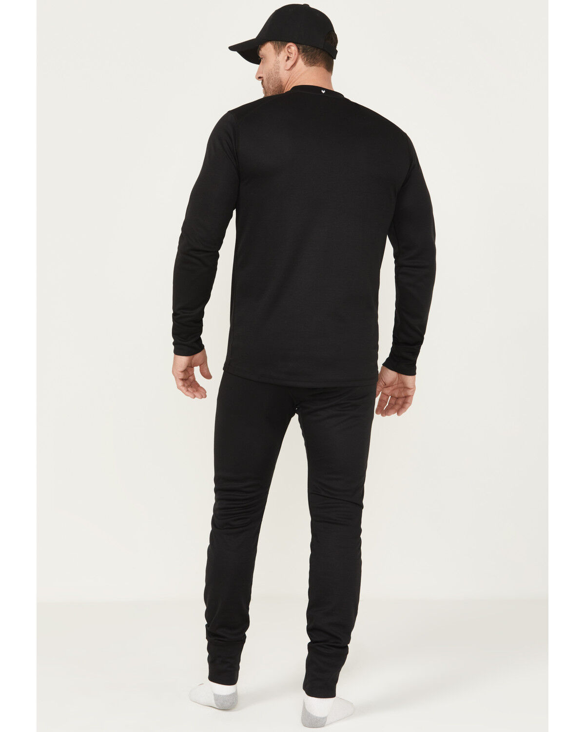 Image #3 - Hawx Men's Midweight Baselayer Crew Thermal Work Pants, Black, hi-res