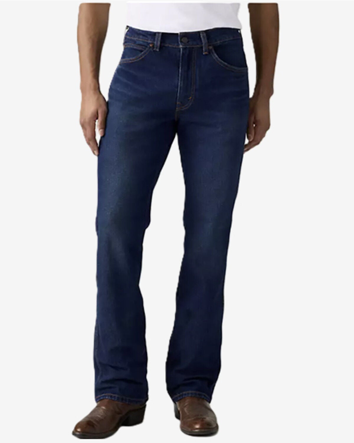 Levi's Men's 507 The Classics Dark Wash Western Slim Bootcut Stretch Denim Jeans, Dark Wash, hi-res