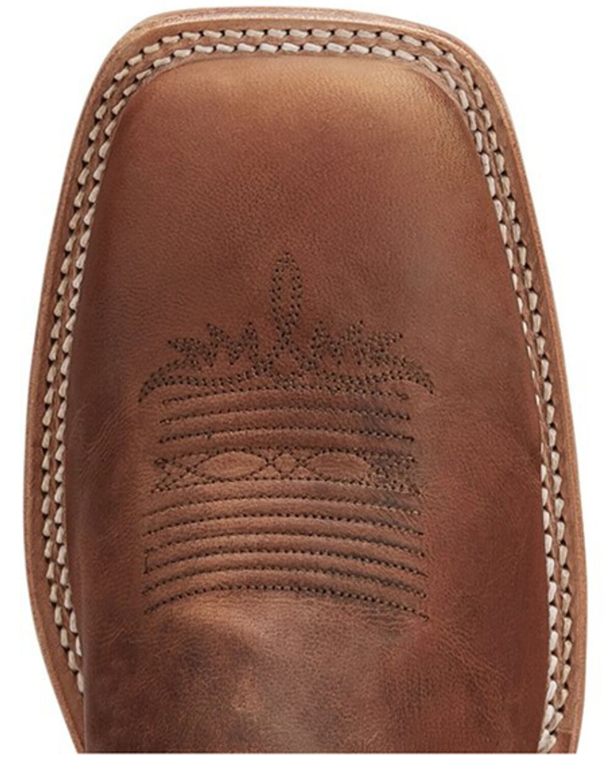 Image #7 - Tony Lama Men's Worn Goat Leather Americana Western Boots - Broad Square Toe, Tan, hi-res
