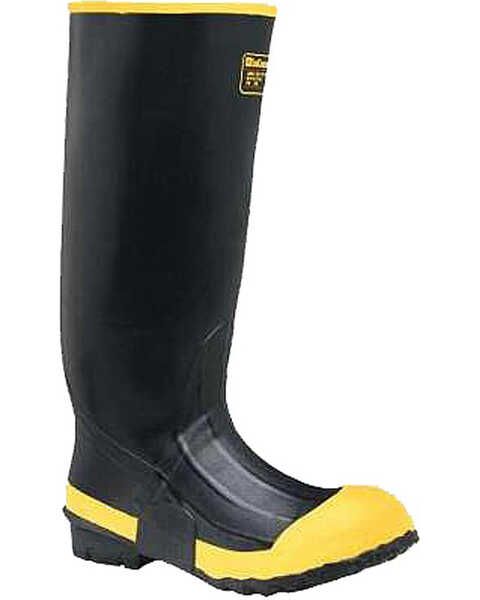 LaCrosse Men's Premium Knee Work Boots - Steel Toe , Black, hi-res
