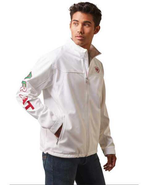 Ariat Men's Team Mexico Softshell Jacket, White, hi-res