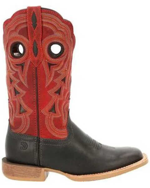 Image #2 - Durango Women's Lady Rebel Pro Crimson Western Boot - Broad Square Toe , Black/red, hi-res