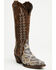 Image #1 - Tanner Mark Women's Snake Print Tall Western Boots - Snip Toe, , hi-res