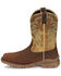 Image #3 - Tony Lama Men's Roustabout Pull-On Work Boots - Steel Toe, Brown, hi-res