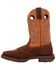 Image #6 - Durango Men's Rebel Saddle Western Boots - Broad Square Toe, Brown, hi-res