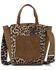 Image #2 - Wrangler Women's Leopard Print Crossbody Tote, Brown, hi-res