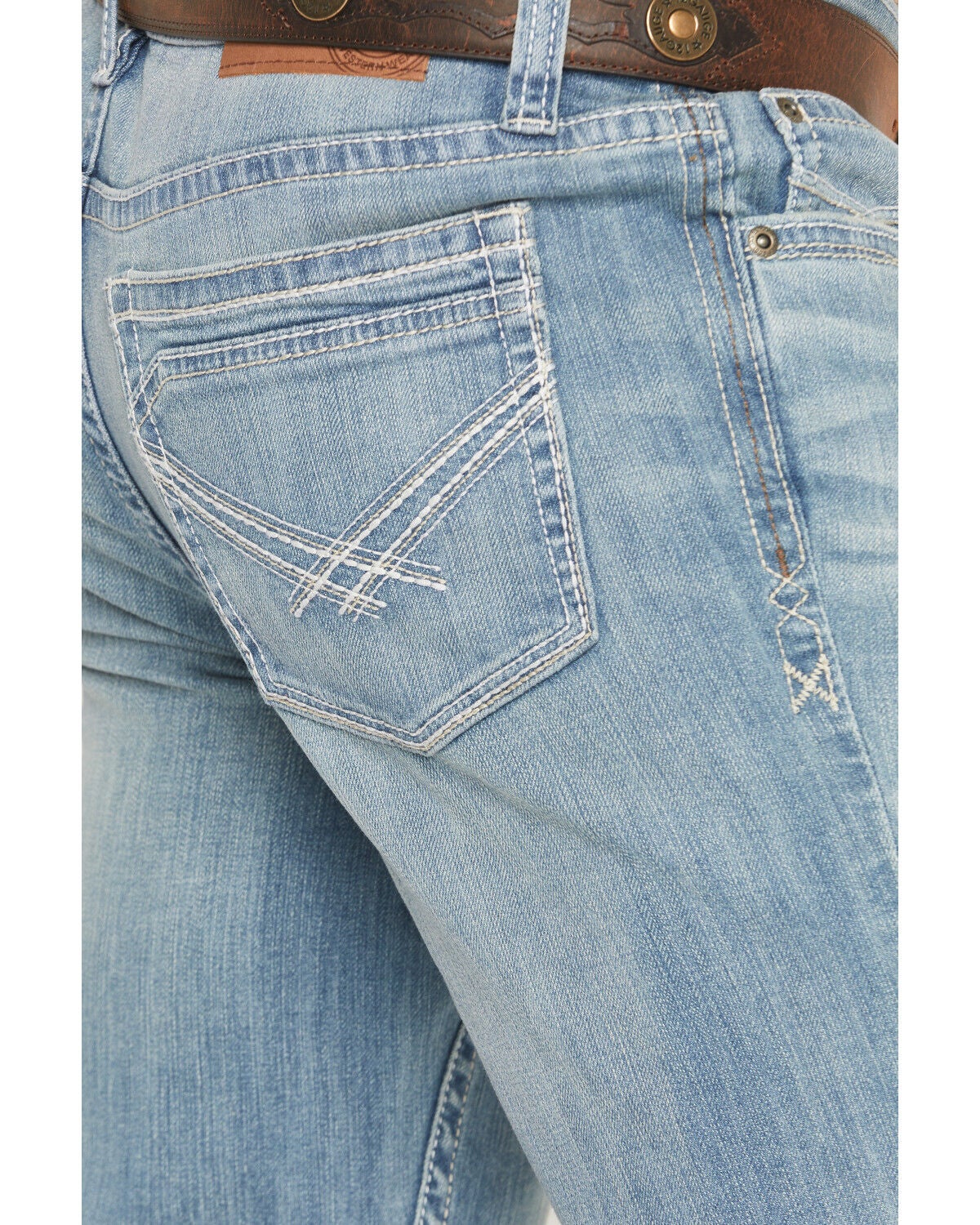 Image #4 - Cody James Men's Crocket Wash Duke Relaxed Bootcut Stretch Denim Jeans, Medium Wash, hi-res