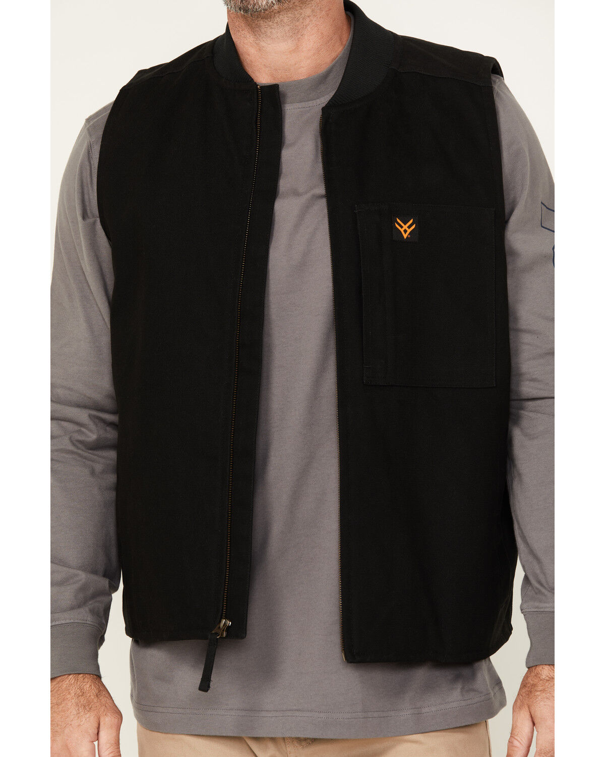Image #2 - Hawx Men's Richardson Insulated Duck Canvas Vest, Black, hi-res