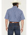 Image #4 - Wrangler Men's Classics Plaid Print Short Sleeve Button-Down Western Shirt, Blue, hi-res
