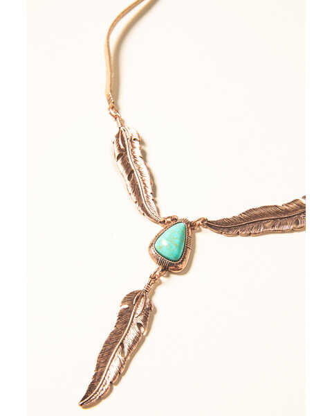 Image #1 - Shyanne Women's Desert Dreams Multi Layer Feather Jewelry Set, Rust Copper, hi-res