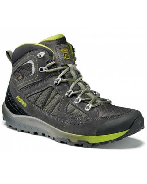 Image #1 - Asolo Men's Landscape GV Lightweight A-Fast Lace-Up Hiking Boots , Grey/lime, hi-res