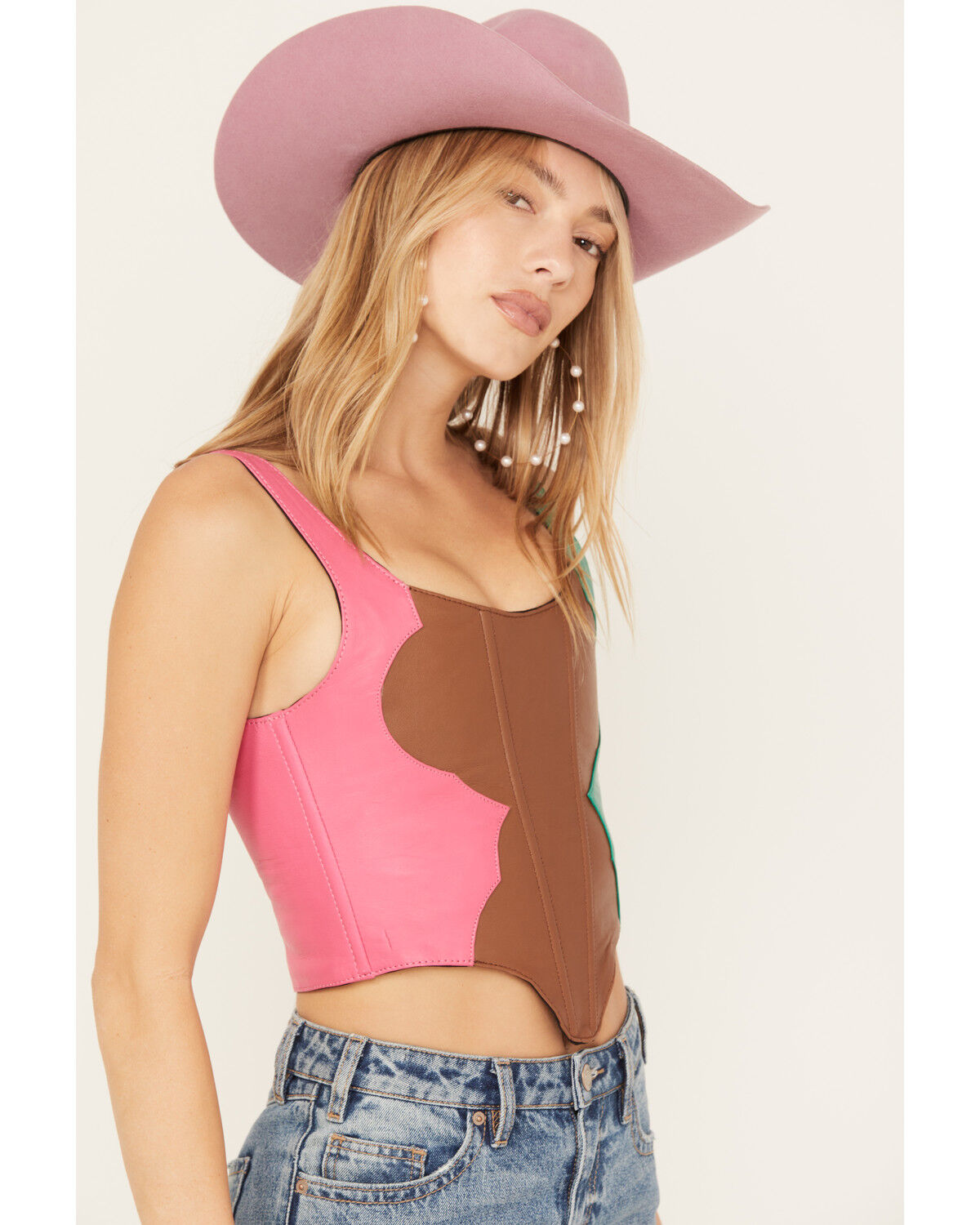Image #3 - Understated Leather Women's Neon Moon Bustier, Multi, hi-res