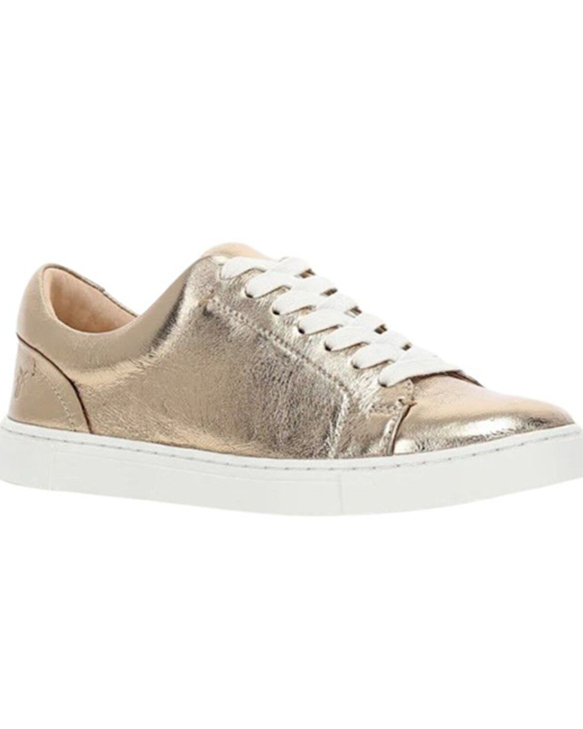 Image #1 - Frye Women's Ivy Court Low Lace Leather Sneakers, Gold, hi-res